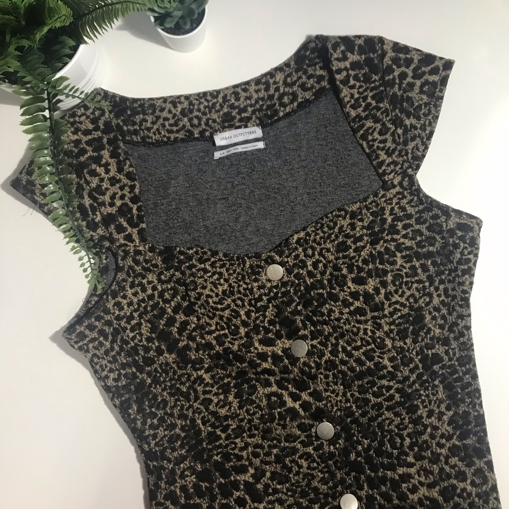 UO Jacquard knit Animal Print Dress